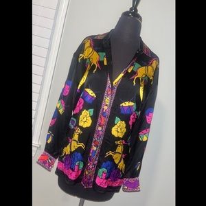 Vintage Escada by Margaretha Ley silk circus blouse